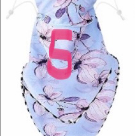 NWT FANCY Sheer Chiffon🌺2 layer 😷 - Picture 5 of 7